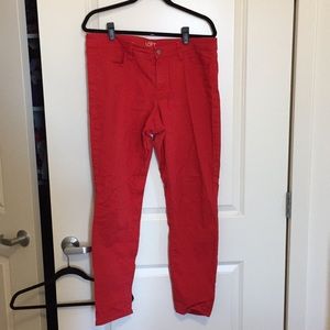 GUC red curvy skinny jeans